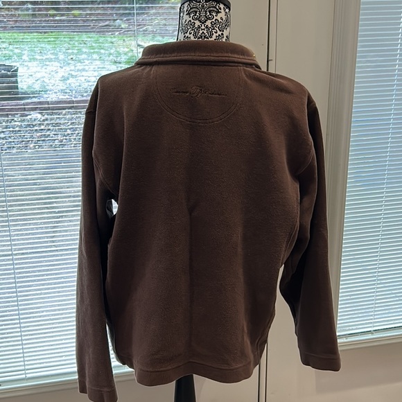 🌴Tommy Bahama Sweater Mens black/Brown Reversible 1/4 Zip Pu… - Picture 3 of 11